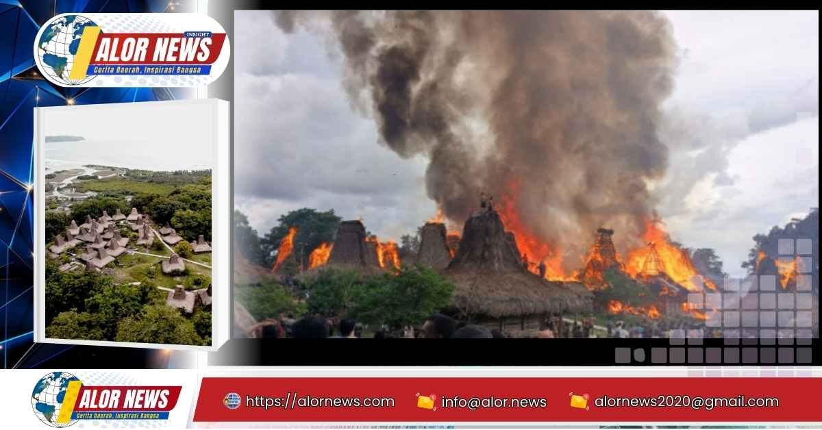 Kebakaran Besar Hanguskan 28 Rumah Adat Waruwora di Sumba Barat – Kerugian Budaya Tak Tergantikan