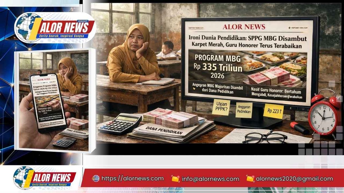 Ilustrasi ironi kebijakan pendidikan antara program Makan Bergizi Gratis dan nasib guru honorer