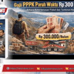 Ilustrasi PPPK Paruh Waktu di Alor dengan latar pelayanan publik dan simbol keadilan upah