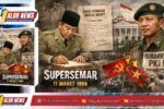 Ilustrasi penandatanganan Supersemar oleh Soekarno pada 11 Maret 1966 yang memberikan kewenangan kepada Soeharto dalam menjaga stabilitas politik Indonesia.