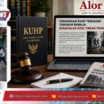 Ilustrasi siluet remaja dalam suasana tegang yang menggambarkan fenomena tawuran, dengan judul artikel tentang pandangan KUHP terhadap tawuran remaja sebagai tindak pidana.