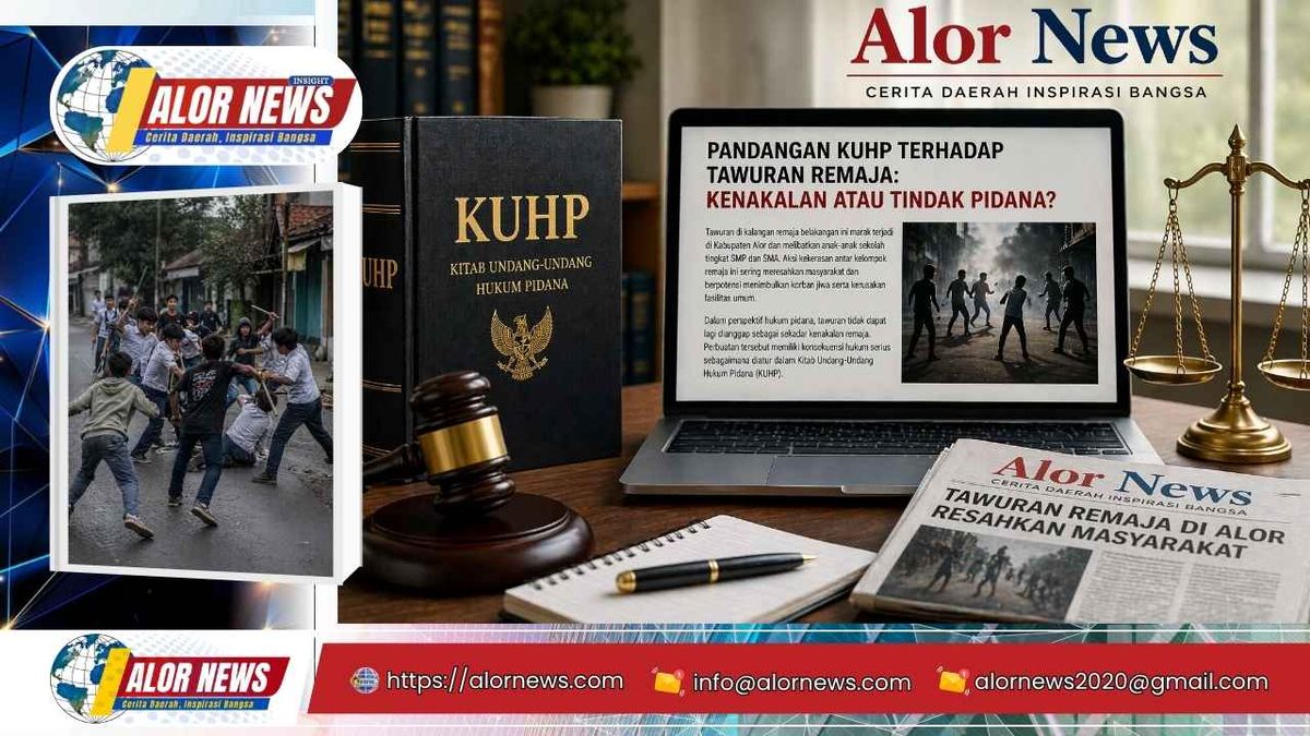 Ilustrasi siluet remaja dalam suasana tegang yang menggambarkan fenomena tawuran, dengan judul artikel tentang pandangan KUHP terhadap tawuran remaja sebagai tindak pidana.
