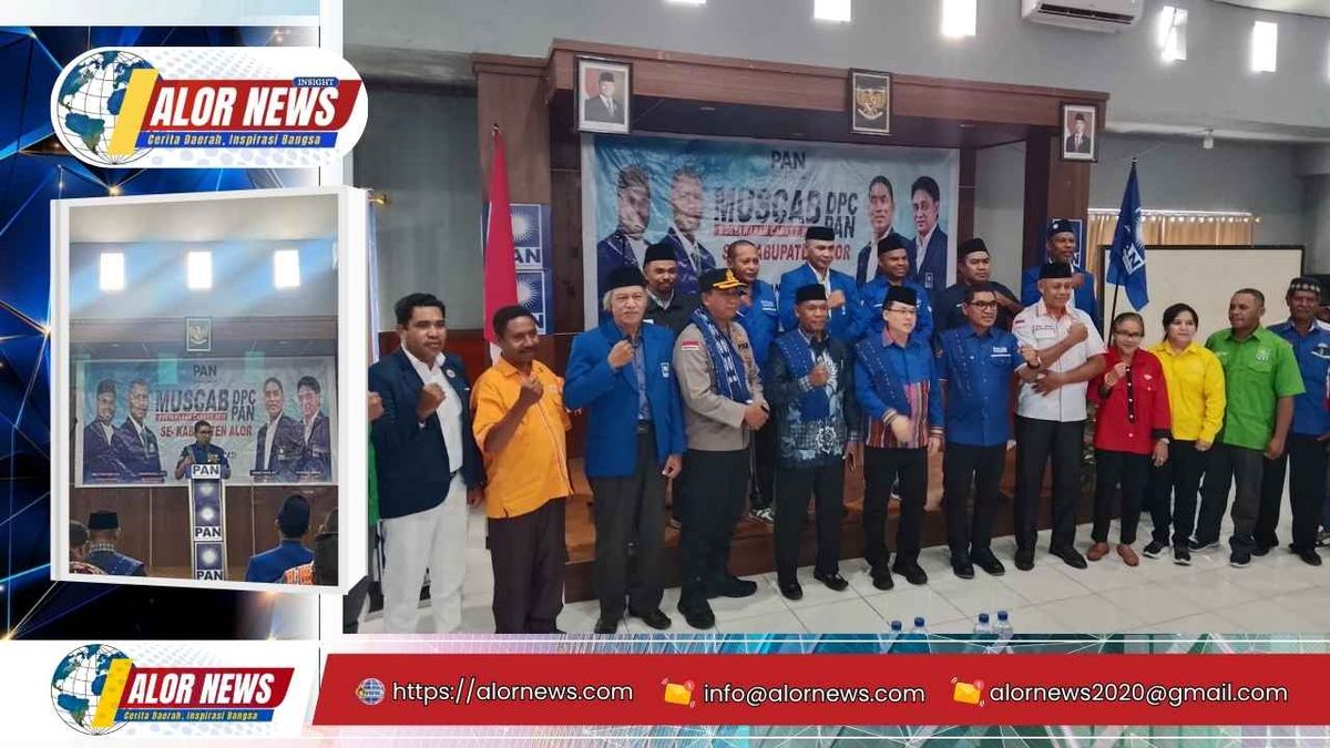 Ketua DPW PAN NTT Ahmad Yohan memberikan sambutan pada Musyawarah Cabang (Muscab) serentak DPC PAN se-Kabupaten Alor di Aula Kopdit Tribuana Kalabahi.