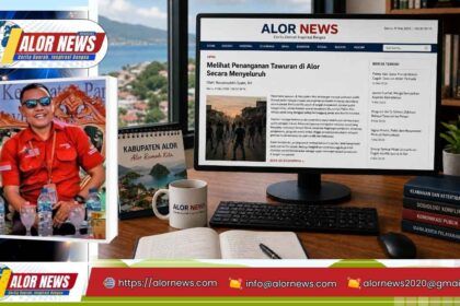 Tampilan artikel opini Alor News tentang penanganan tawuran di Kabupaten Alor secara menyeluruh.