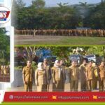 Sekretaris Daerah Kabupaten Alor, Melkisedek Bely, memimpin apel gabungan ASN di halaman Kantor Bupati Alor, Senin 11 Mei 2026.