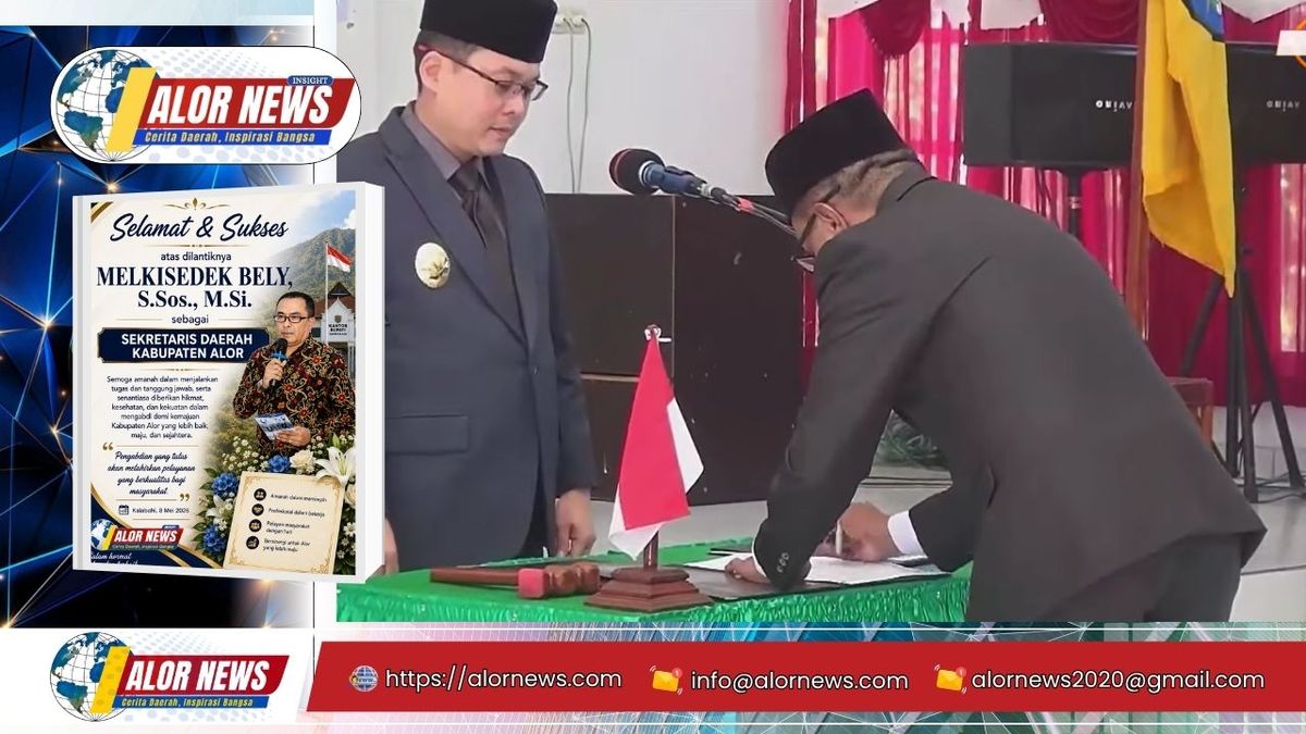 Wakil Bupati Alor Rocky Winaryo melantik Melkisedek Bely sebagai Sekretaris Daerah definitif Kabupaten Alor di Aula Rumah Jabatan Bupati Alor.