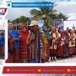 Penyambutan kafilah MTQ XXXI Kabupaten Alor di Pelabuhan ASDP Baranusa dengan tarian adat Seki dan Jabel dari Desa Leer yang dibawakan secara kolosal