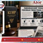 Percobaan tindak pidana dalam KUHP baru dengan simbol hukum pengadilan dan KUHP