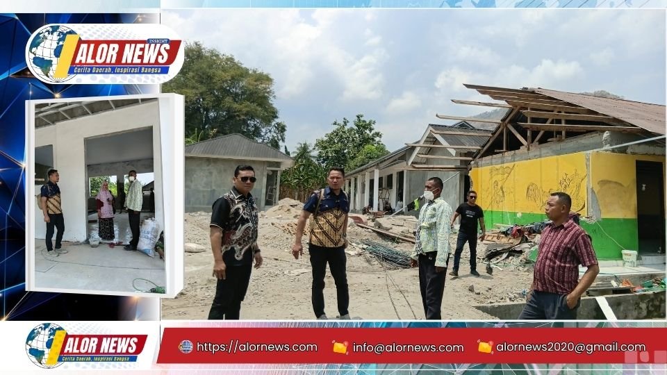 Peninjauan progres 80 persen pembangunan fisik PHTC revitalisasi madrasah di Kabupaten Alor oleh Kemenag NTT.